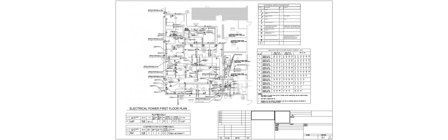 Electrical Shop Drawings With Hardware Schedule